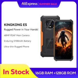 Smartphone Android robuste ultra-mince Cubot KingKong ES, 16 Go de RAM (6 Go + 10 Go), 128 Go de ROM, écran 6,56" 90 Hz, caméra 48 MP, téléphone 4G