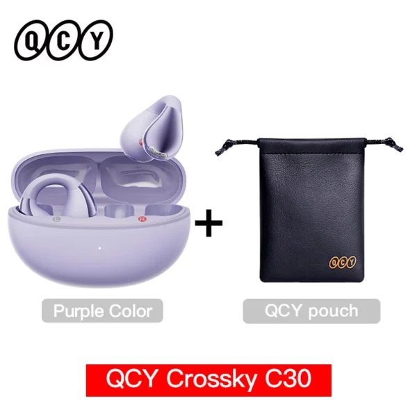 QCY Crossky-Écouteurs à clip d'oreille C30, Bluetooth 5.4, sans fil, oreille ouverte, écouteurs de sport TWS, écouteurs à connexion touristique – Image 21