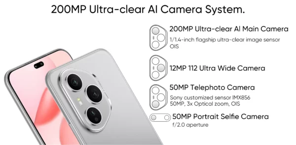 2025 HONOR 400 Pro Version mondiale 5G Smartphone Snapdragon 8 Gen 3 120Hz 6.7 "écran AMOLED 200MP caméra 100W SuperCharge NFC – Image 19