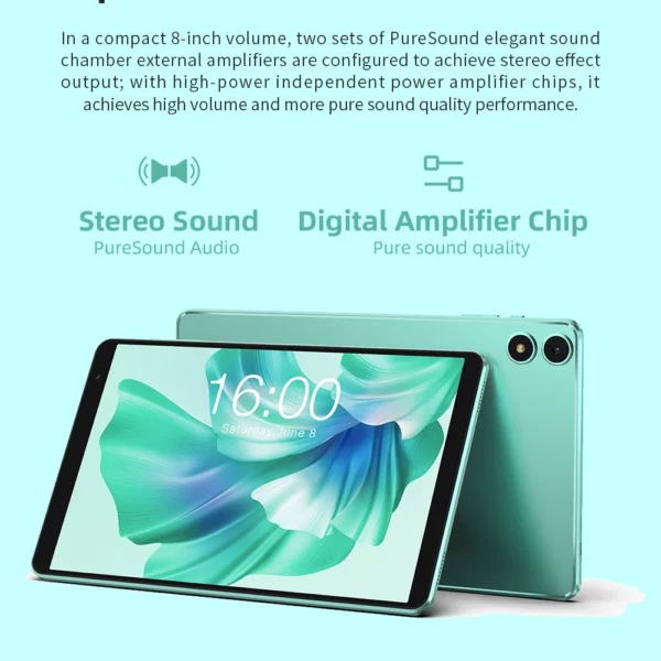 Patch last-Tablette Allwinner A523, 8 cœurs, 2024 GHz, 10 Go, 4 Go, 6 Go, P85T 1.8 doyen de mémoire vive, 8 pouces, 800 × 1280iPS, WiFi 5G, 4G, 5000mAh, Type-C, 64 Go – Image 21