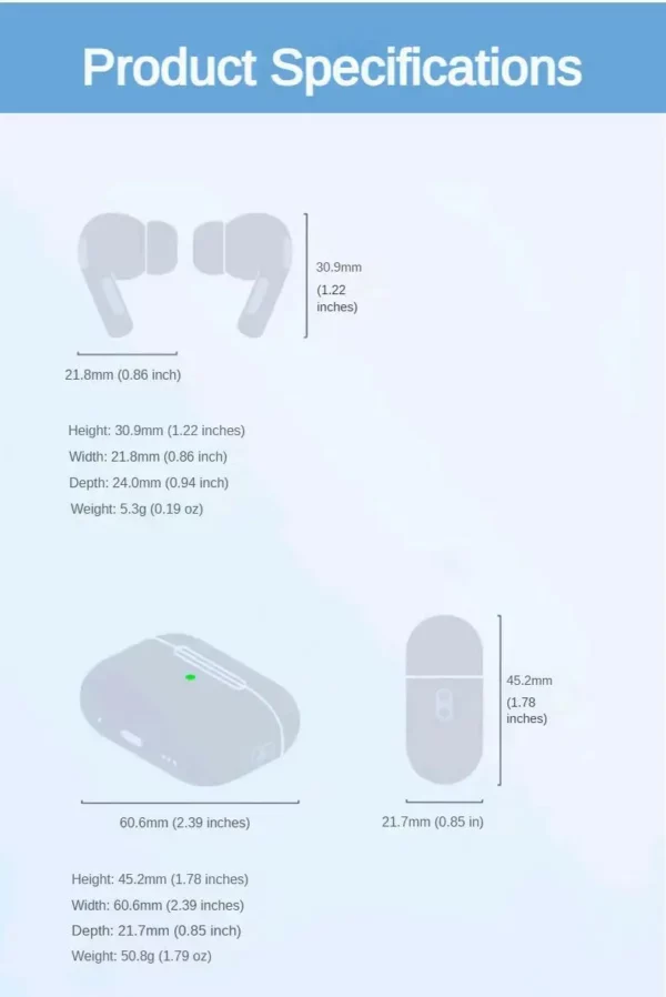 Nouveau pour Sooyn écouteurs Audio portables bluetooth sans fil contrôle par application originale temps de travail 68 heures réduction du bruit A9 pro LZ-G4 – Image 21
