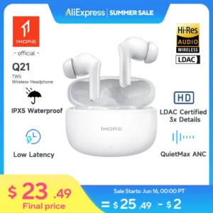 Écouteurs sans fil TWS Q21, suppression Active du bruit, vente flash, casque Bluetooth, pénétration, 1 plus