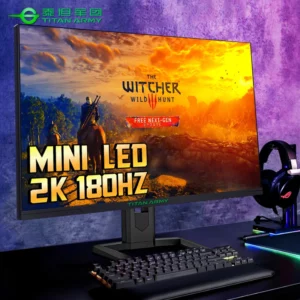 TITAN ARMY 27 pouces 2K MiniLED Quantum Dot 180Hz DC gradation HDR1000 LCD rapide 1ms moniteur de jeu affichage Esports professionnel