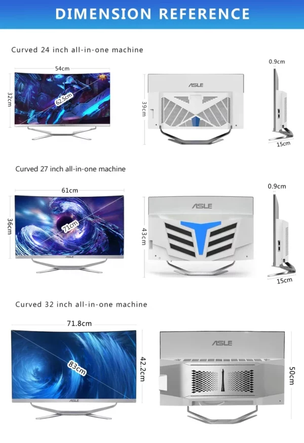Ordinateur de bureau de jeu 24 27 32 pouces, tout-en-un, écran incurvé tout-en-un, I7 I5 I3 AIO, pour le bureau et la maison, offre spéciale – Image 6