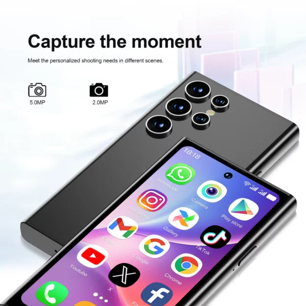 SERVO S27 Mini réseau 3G petit Smartphone 4.0 pouces affichage 2GB RAM 16GB ROM double SIM reconnaissance faciale Android petits téléphones intelligents – Image 4