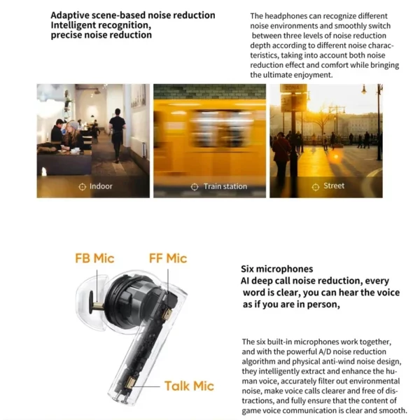 Realme Buds Air6 nouvelle Version TWS écouteur 50dB suppression active du bruit casque sans fil Bluetooth 5.3 écouteurs longue veille – Image 2