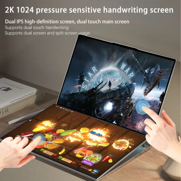 Crelander 16 "double écran tactile ordinateur portable Intel i5 i7 12ème génération 12 cœurs Écran IPS 32gb RAM m2 SSD Windows 11 ordinateur portable Intel – Image 5