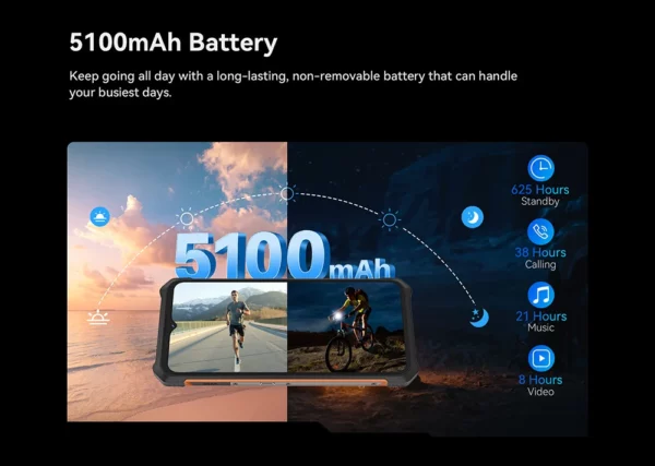 Smartphone Android robuste ultra-mince Cubot KingKong ES, 16 Go de RAM (6 Go + 10 Go), 128 Go de ROM, écran 6,56" 90 Hz, caméra 48 MP, téléphone 4G – Image 29
