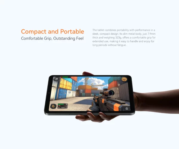 ALLDOCUBE iPlay60 mini tablette Turbo 8.4 pouces Snapdragon 6 GEN1 Android 14 16GB(8GB + 8GB virtuel) RAM 128GB ROM 5500mAh tablette – Image 10