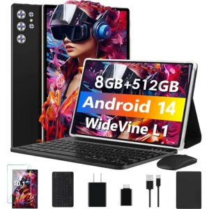 Nouvelle Version mondiale 10 pouces tablette Pc 8GB RAM 512GB ROM double 4G appel téléphonique WiFi Bluetooth Google Play Android 14 tablettes 7000mAh