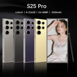 FUFFI S25 Pro Smartphone 5G téléphones portables système Android 12 écran 6.8 pouces 12GB + 512GB 24 + 48MP téléphone portable Google Play Store téléphone