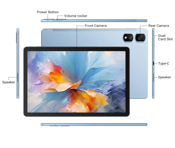 Tablette Blackview Tab 16 Pro  8 Go + 256 Go Écran 11'' FHD + Batterie 7700 mAh Android 14 Widevine L1 Unisoc T616 Tablette PC – Image 45