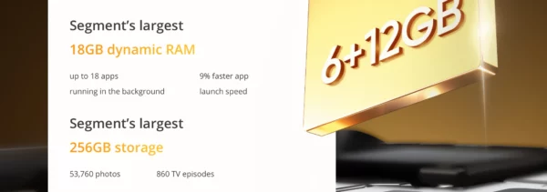 realme-Smartphone C61, Batterie 5000mAh, Charge SUPERVOOC 15W, Caméra AI 50MP, Affichage 90Hz, Moteur AI IP54, 256 Go, NDavid, Première mondiale – Image 22