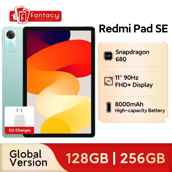 Version mondiale Xiaomi Redmi Pad SE 11 "128GB 256GB Snapdragon 680 Mi tablette haut-parleurs Quad Dolby Atmos 90Hz 11 "affichage 8000mAh