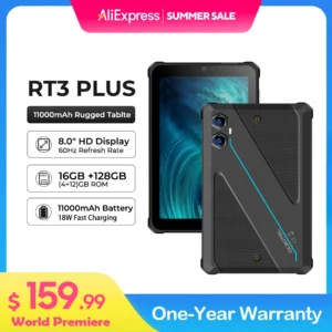 【Première mondiale】 Tablette robuste Oukitel RT3 PLUS Écran HD 8,0" Batterie 11 000 mAh 16 Go (4 + 12) + 128 Go Android 15.0 16 MP