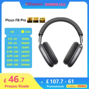 Picun F8 Pro ANC casque sans fil suivi de la tête Audio spatial 3D-52dB ANC HIFI Bluetooth casque ENC HD micro application à faible latence