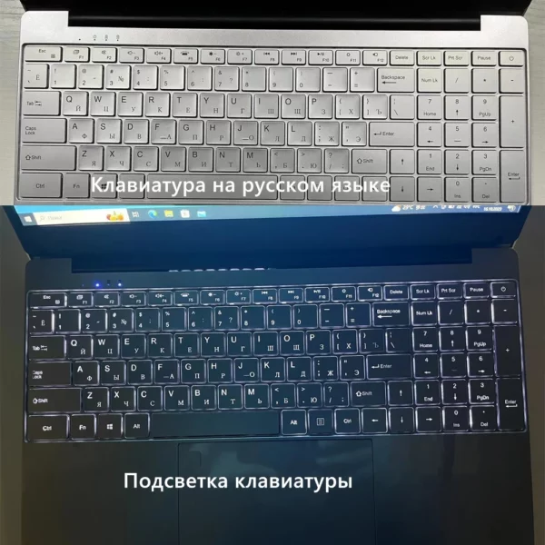 Ordinateur portable Windows 10 11, clavier sculpté russe, 16 Go de RAM, 256 Go, 512 Go, 1 To, 2 To, SSD, 2.4G, 5.0G, WiFi, Bluetooth, Intel N5095 – Image 2