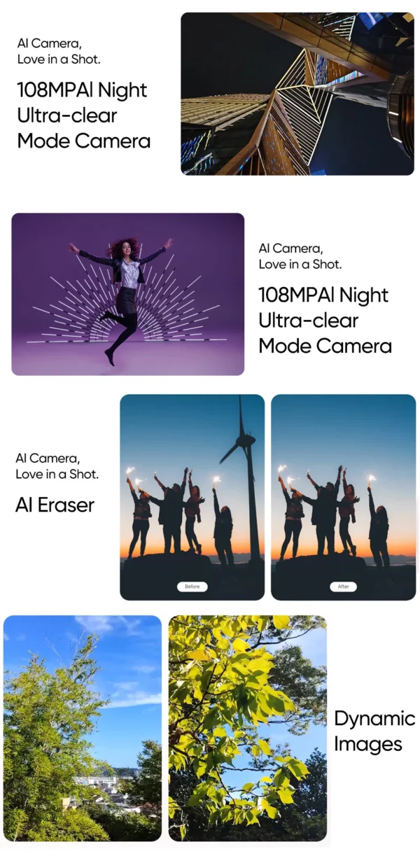 Smartphone Boom OR X9c 5G, version globale, 6.78 pouces, anti-chute, écran 120Hz, triple caméra 108MP, batterie 6600mAh, Android 14, original, nouveau – Image 25