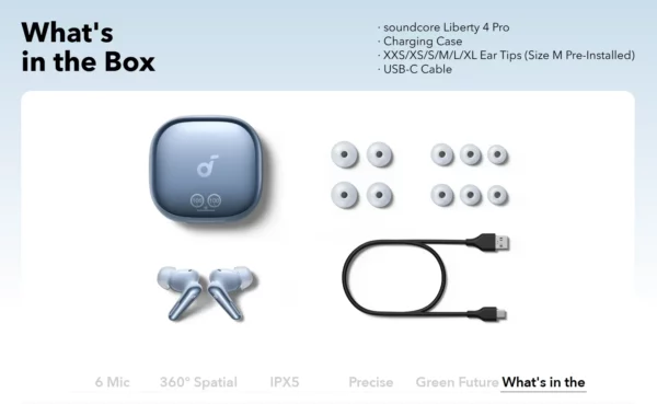Écouteurs sans fil d'origine Soundcore Liberty 4 Pro TWS véritables LDAC haute résolution suppression du bruit écouteur sans fil Bluetooth ANC – Image 25