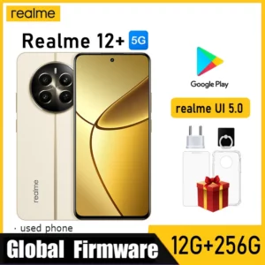 OPPO Realme 12 + 5G Smartphone firmware mondial débloqué realme 5.0 12GB 256GB 5000mAh realme UI 5.0 caméra 50MP + 16MP téléphone utilisé
