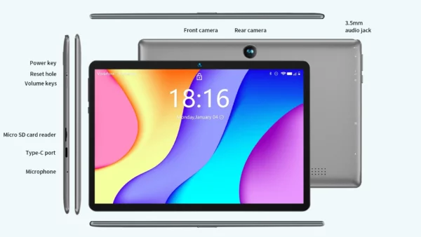 BMAX-Tablette pour enfants I9 Plus, Android 15, GPU G522EE, 8 Go de RAM, 64 Go, Dean, Allwinner, RK3562, 10.1 pouces, Façades Core Port, PC, WiFi 6 – Image 26