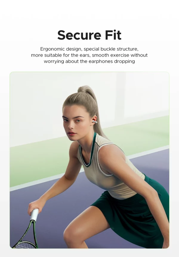 UGREEN-Écouteurs sans fil Bluetooth HiTune S5 TWS, oreillettes de sport, avec micro, crochets d'oreille et crochet – Image 15
