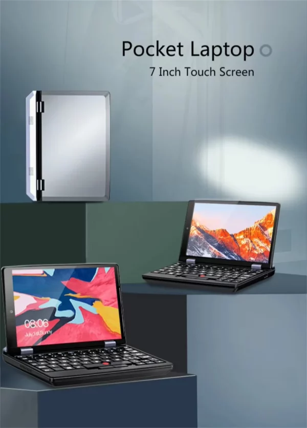 7 pouces Mini ordinateur Portable Intel N100 ordinateur Portable IPS écran tactile Netbook Win 11 Pro Mini PC Micro ordinateur BT 4.2 16G 128GB – Image 10