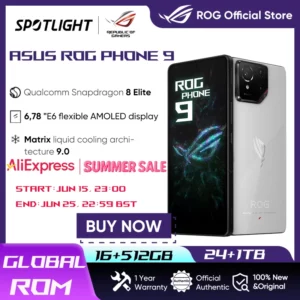 Première mondiale ASUS ROG Phone 9 5G Smartphone Snapdragon 8 Elite 6.78 ''185Hz AMOLED Display ROG 9 Pro 5800mAh NFC téléphone portable