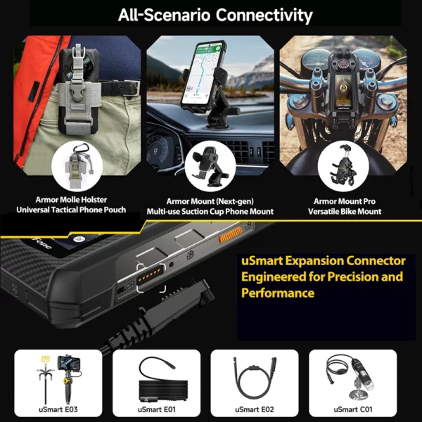 【Première mondiale】Ulefone Armor 30 Pro 5G Téléphone robuste Android 14 Smartphone 6,9" 120Hz 32GB+512GB 12800mAh Caméra nocturne 64MP NFC MTK Dimensity 7300X 66W Téléphone portable – Image 6