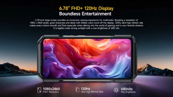 Téléphone robuste Ulefone Armor 27T Pro 5G 10600mAh Smartphone Android 14 50MP + 64MP Caméra nocturne 6,78" 120Hz 24GB + 256GB NFC Téléphone portable – Image 35
