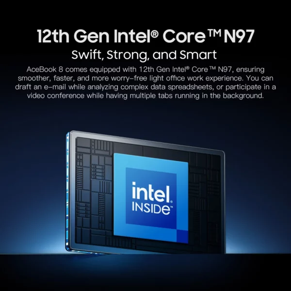 Blackview Acebook 8 ordinateur portable 15.6 ''Win 11 12e génération processeur Intel Core N97 16 Go DDR4 512 Go SSD 5000 mAh batterie avec Charge 36 W – Image 4