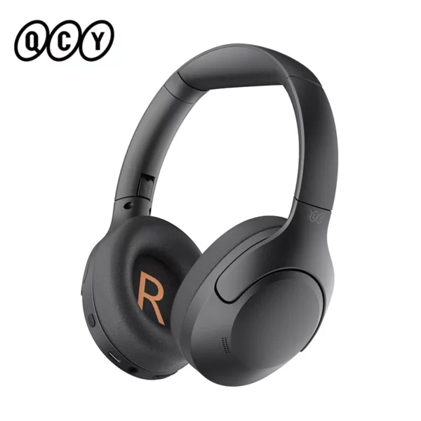 QCY-Écouteurs sans fil et filaires H3 Lite ANC, Bluetooth 5.3, casque supra-auriculaire pliable, son HIFI, 60 heures de lecture, écouteurs pour touristes allergiques – Image 8