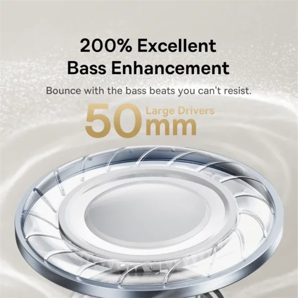 Baseus Bowie 30 Max casque Bluetooth 45dB suppression du bruit hi-res LDAC sur l'oreille casque 3D Audio spatial écouteur sans fil – Image 6
