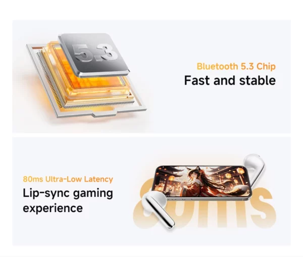 QCY-Écouteurs sans fil AilyBuds Pro+ ANC, HT10, Hi-Res Audio, AC Sat, Bluetooth 5.3, 6 micros, AI, HD, appel, connexion multipoint – Image 47