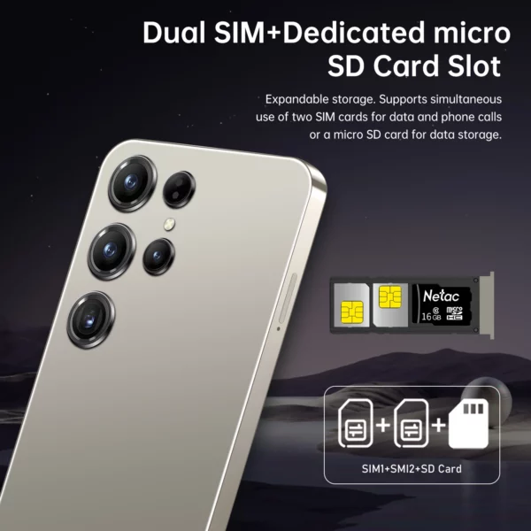 X18 Smartphone Android 6.6 pouces 128GB ROM 8GB RAM 4G réseau double SIM téléphones portables Google Play Store 5200mah téléphones mobiles – Image 6