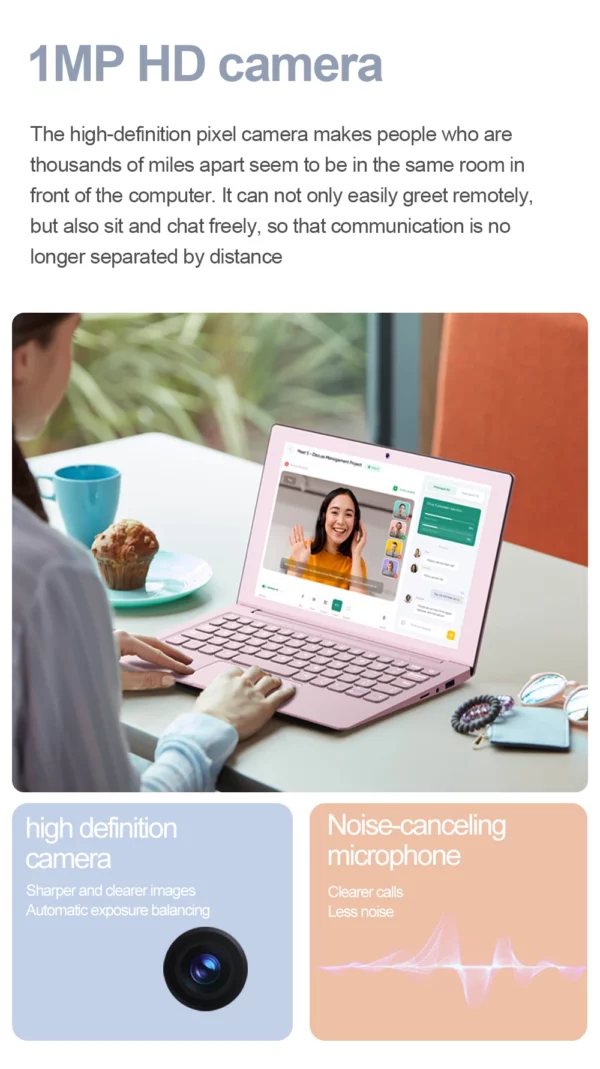 TOPOSH-Mini ordinateur portable portable 10.1 "Celeron J4125, 12 Go de RAM, 512 Go de SSD, facile à transporter, Windows 11, ordinateur de bureau – Image 16