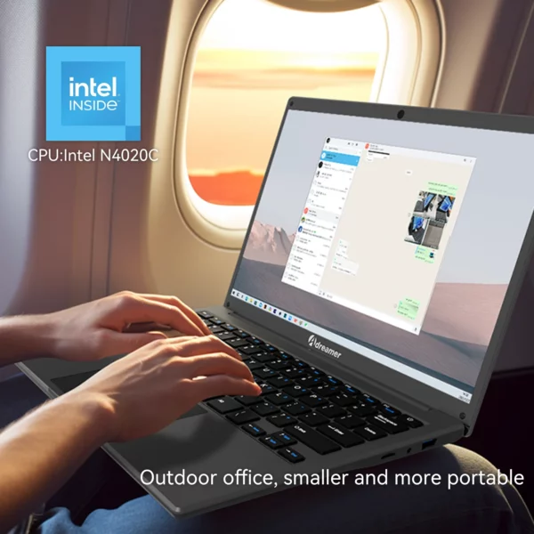Adreamer 13.3 pouces ordinateur portable Intel Celeron N4020 8GB RAM 1T SSD Windows 10 ordinateur bureau école ordinateur portable – Image 3
