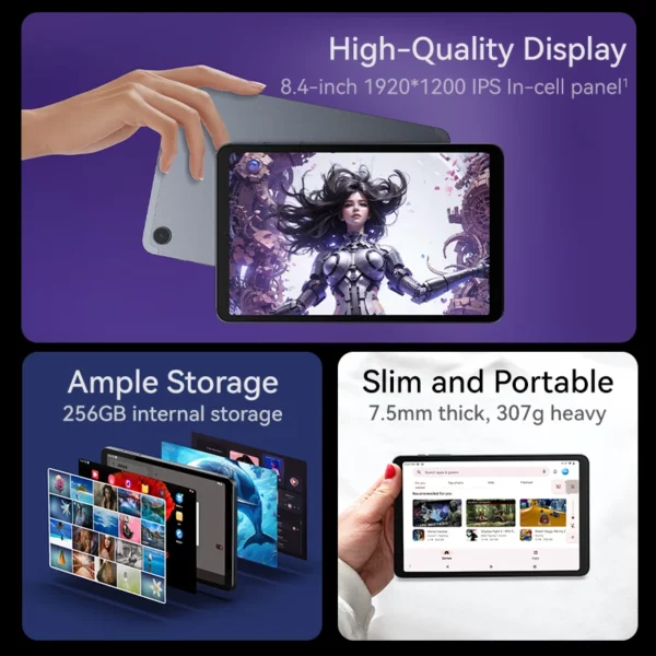 ALLDOCUBE iPlay50 mini pro tablette 8.4 pouces MTK Helio G99 8GB RAM 128/256GB ROM Android 13 5000mAh LTE & Wi-Fi prix spécial vente – Image 3