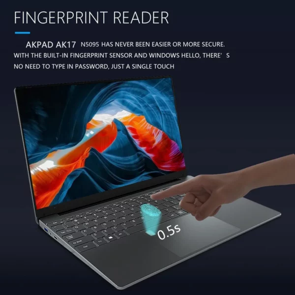 Ordinateur portable Windows 10 11, clavier sculpté russe, 16 Go de RAM, 256 Go, 512 Go, 1 To, 2 To, SSD, 2.4G, 5.0G, WiFi, Bluetooth, Intel N5095 – Image 3