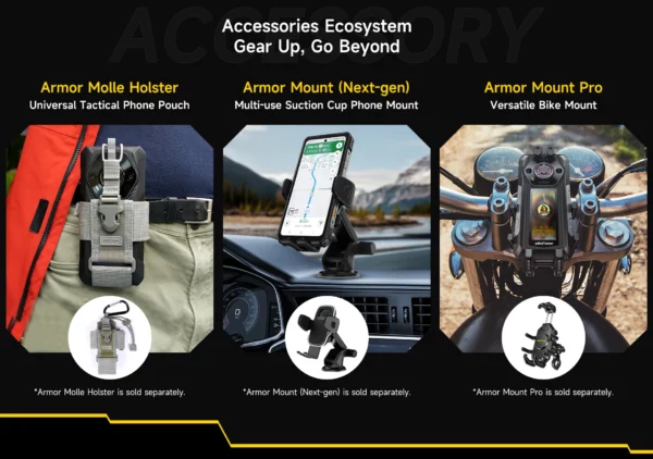 【Première mondiale】Ulefone Armor 30 Pro 5G Téléphone robuste Android 14 Smartphone 6,9" 120Hz 32GB+512GB 12800mAh Caméra nocturne 64MP NFC MTK Dimensity 7300X 66W Téléphone portable – Image 46