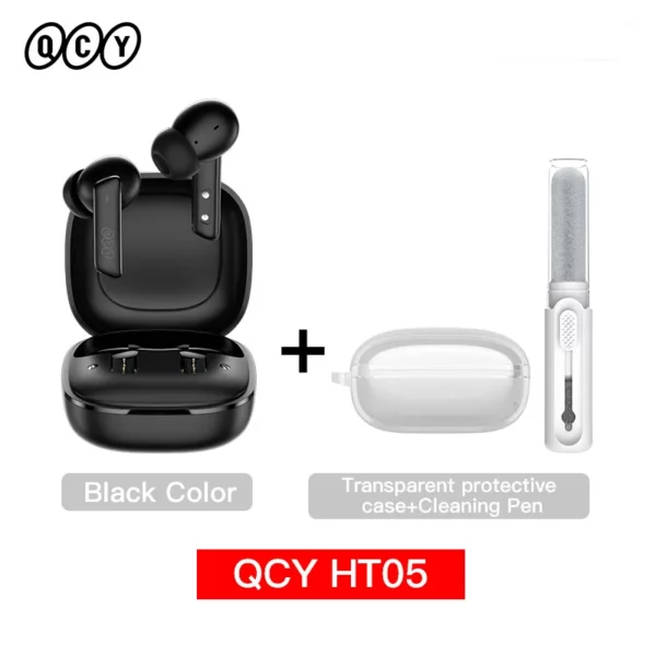 QCY HT05 ANC écouteur sans fil 40dB antibruit Bluetooth 5.2 casque 6 micro ENC HD appel TWS écouteurs Mode transparence – Image 8