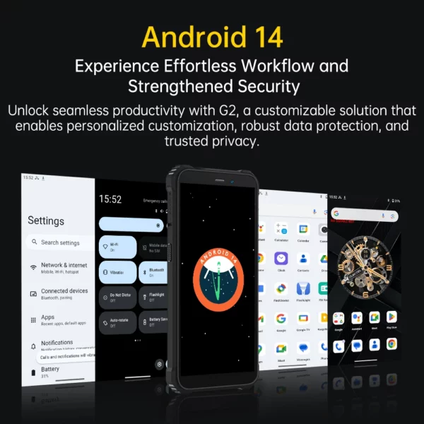 Oukitel NipRugged T606 Octa-Core NDavid Android 14 Smartphone, téléphone portable, téléphone portable, 6 pouces HD +, 4 Go de RAM, 64 Go, Dean, appareil photo 13MP, 6300mAh – Image 6