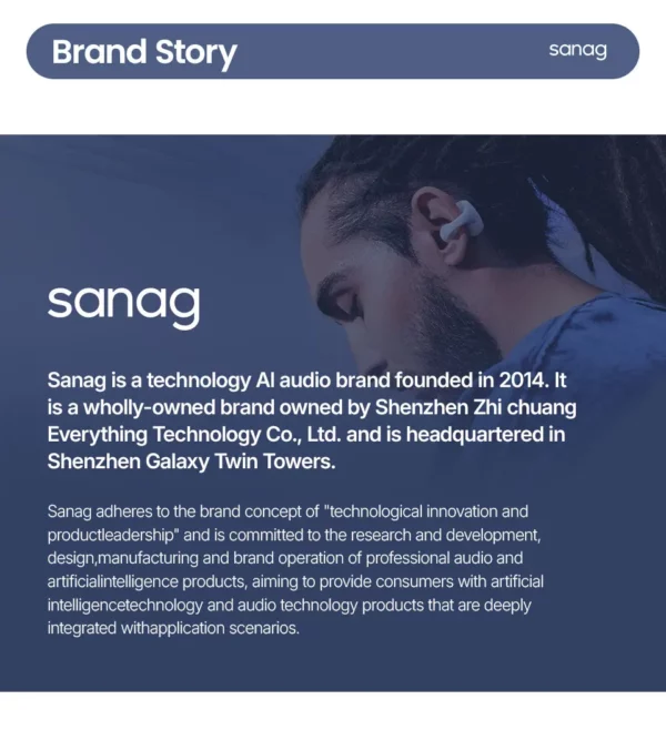 Sanag S6S pince gratuite écouteur à oreille ouverte son 3D casque Bluetooth OWS Sport casque sans fil choix Flash-vente cadeau écouteurs – Image 44