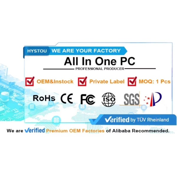 23,8 pouces tout dans un ordinateur de bureau de jeu I7 10510U 8G RAM ensemble complet d'ordinateur – Image 6