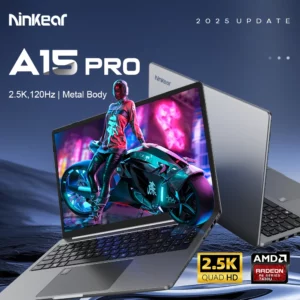 Ordinateur portable Ninkear A15 PRO AMD Ryzen ™   5 7430U jusqu'à 4,3 GHz 16' FHD 2,5 K 120 Hz IPS 16 Go DDR4 1 To SSD WIFI6 clavier rétroéclairé Ordinateur