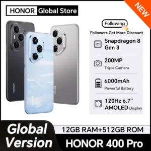 2025 nouveau HONOR 400 Pro Version mondiale 5G Smartphone 200MP caméra Snapdragon 8 Gen 3 6.7 ''écran AMOLED 100W filaire 50W sans fil