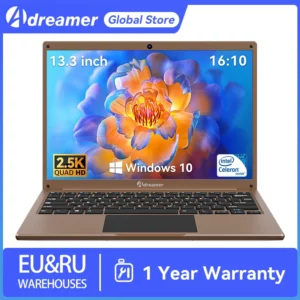 Adreamer ordinateur Portable 13.3 pouces ordinateurs portables bas prix avec processeur Intel 2.5K FHD IPS 8GB 1T SSD 2.5K FHD affichage ordinateur Portable