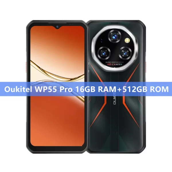 Oukitel WP55 Pro 5G Smartphone robuste Android 15 48GB(16 + 32) + 512GB 11000mAh batterie 33W 108MP 6.6 pouces FHD + téléphone portable – Image 8