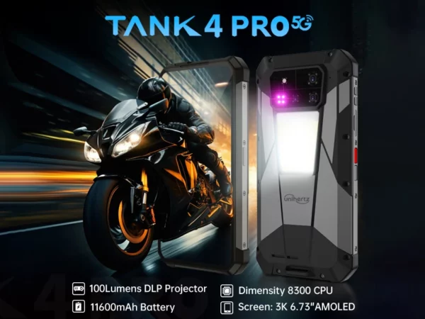 【 Premier du monde】Unihertz par 8849 Tank 4 pro Smartphone 5G avec projecteur 720P Dimensité 8300 36 Go + 1 To Téléphone portable 3k AMOLED Android – Image 9