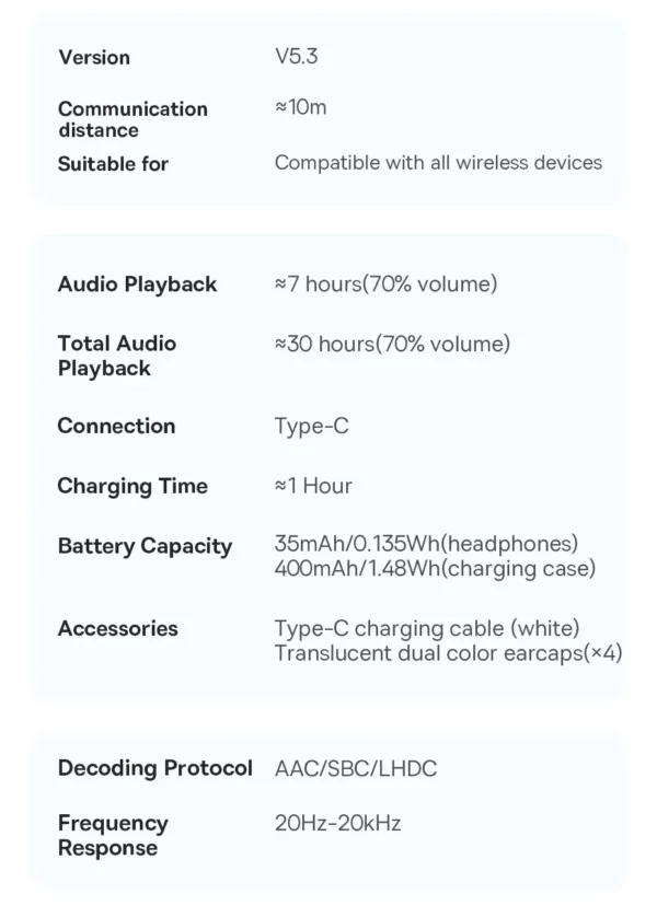 Baseus Bowie M2s -48dB ANC écouteurs sans fil Bluetooth 5.3 casque Audio spatial 3D qualité HiFi 0.038 "écouteurs à faible latence – Image 31